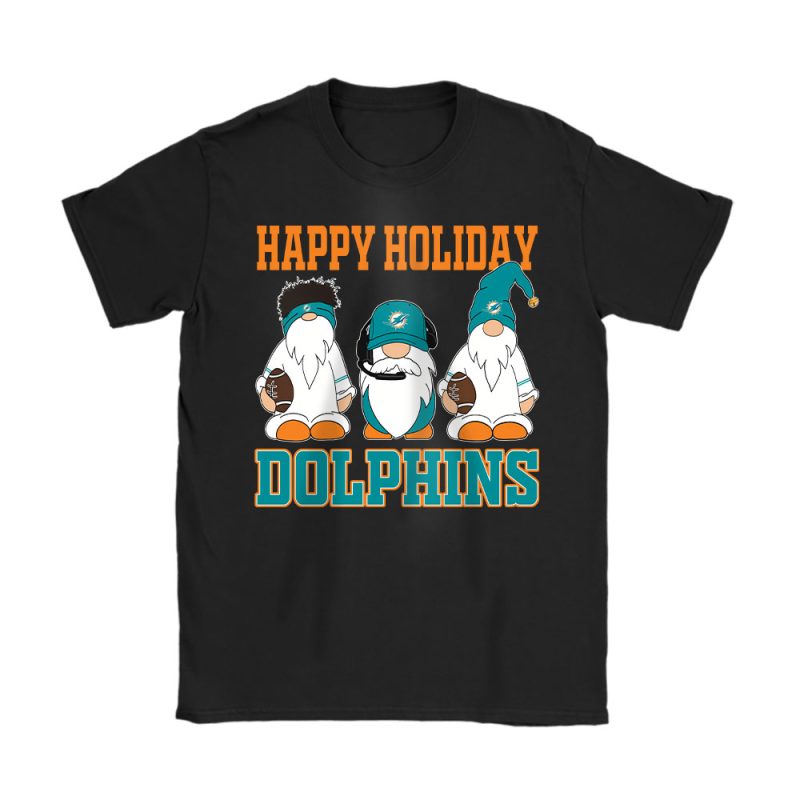 Miami Dolphins Merry Christmas NFL Gift For Fan Christmas Gnomes Unisex T-Shirt Cotton Tee TAT20855