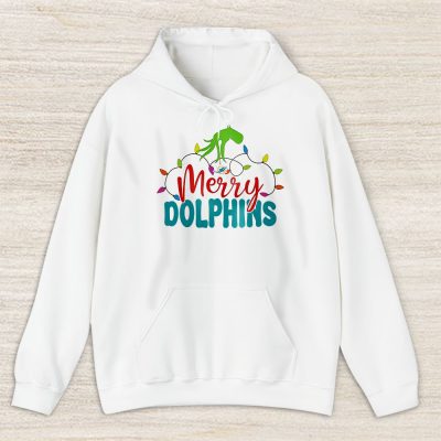 Miami Dolphins Merry Christmas NFL Gift For Fan Cute Grinch Unisex Hoodie TAS20859