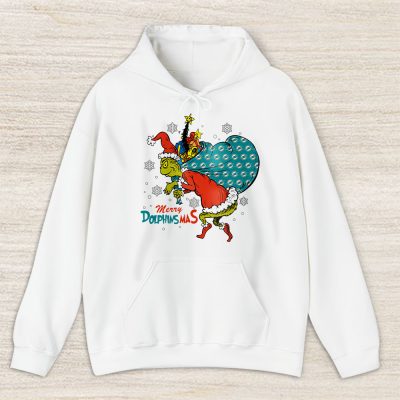 Miami Dolphins Merry Christmas NFL Gift For Fan Cute Grinch Unisex Hoodie TAS20860