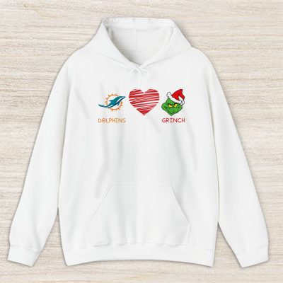 Miami Dolphins Merry Christmas NFL Gift For Fan Cute Grinch Unisex Hoodie TAS20863