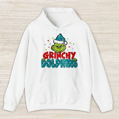 Miami Dolphins Merry Christmas NFL Gift For Fan Cute Grinch Unisex Hoodie TAS20864