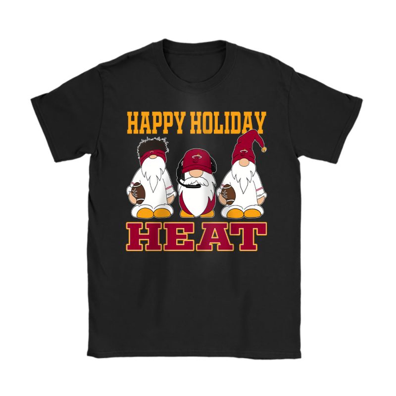 Miami Heat Merry Christmas NBA Gift For Fan Christmas Gnomes Unisex T-Shirt Cotton Tee TAT21455