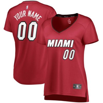 Miami Heat Women's Fast Break Replica Custom Jersey Wine - Statement Edition