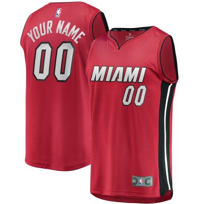 Miami Heat Youth Fast Break Replica Custom Jersey Red - Statement Edition