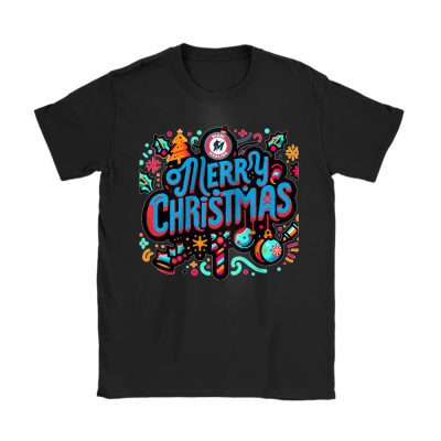 Miami Marlins Merry Christmas MLB Gift For Fan Christmas Funny Unisex T-Shirt Cotton Tee TAT21456