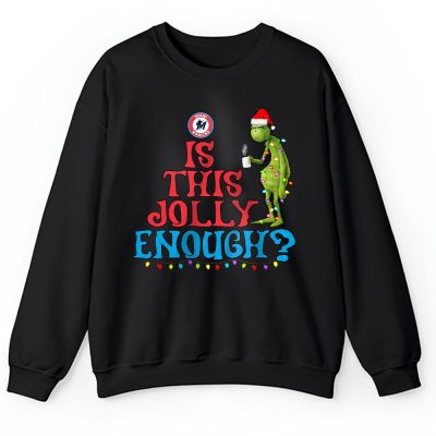 Miami Marlins Merry Christmas MLB Gift For Fan Cute Grinch Unisex Sweatshirt TAH21457