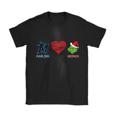 Miami Marlins Merry Christmas MLB Gift For Fan Cute Grinch Unisex T-Shirt Cotton Tee TAT21798