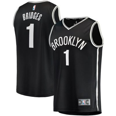 Mikal Bridges Brooklyn Nets Big & Tall Fast Break Player Jersey - Black - Icon Edition