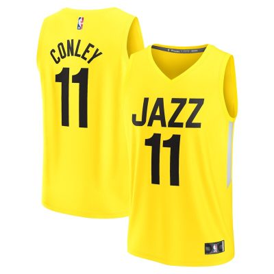 Mike Conley Utah Jazz Fast Break Replica Jersey - Icon Edition - Yellow