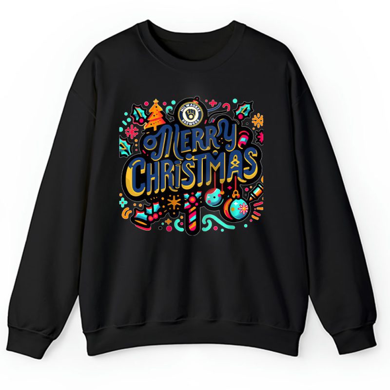 Milwaukee Brewers Merry Christmas MLB Gift For Fan Christmas Funny Unisex Sweatshirt TAH21462