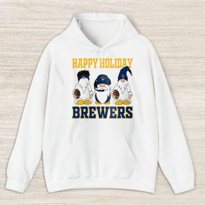 Milwaukee Brewers Merry Christmas MLB Gift For Fan Christmas Gnomes Unisex Hoodie TAS21464