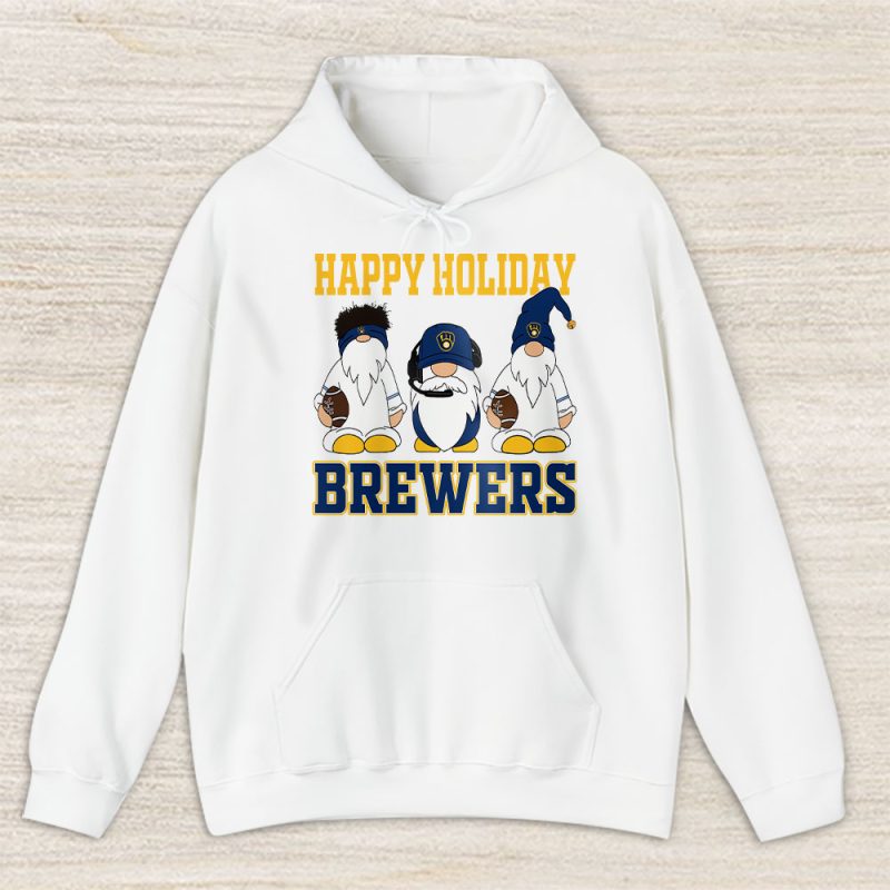 Milwaukee Brewers Merry Christmas MLB Gift For Fan Christmas Gnomes Unisex Hoodie TAS21464