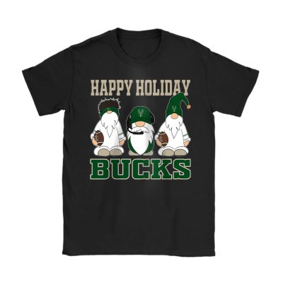 Milwaukee Bucks Merry Christmas NBA Gift For Fan Christmas Gnomes Unisex T-Shirt Cotton Tee TAT21461