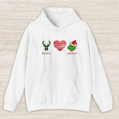 Milwaukee Bucks Merry Christmas NBA Gift For Fan Cute Grinch Unisex Hoodie TAS21802