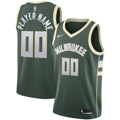 Milwaukee Bucks Swingman Custom Jersey Green - Icon Edition