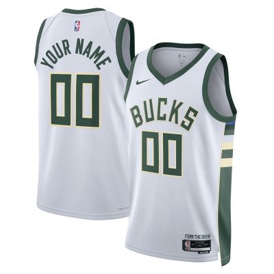 Milwaukee Bucks Swingman Custom Jersey White - Association Edition