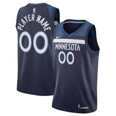 Minnesota Timberwolves Swingman Custom Jersey Navy - Icon Edition