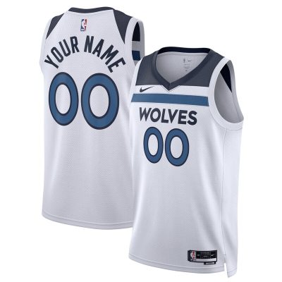 Minnesota Timberwolves Swingman Custom Jersey White - Association Edition