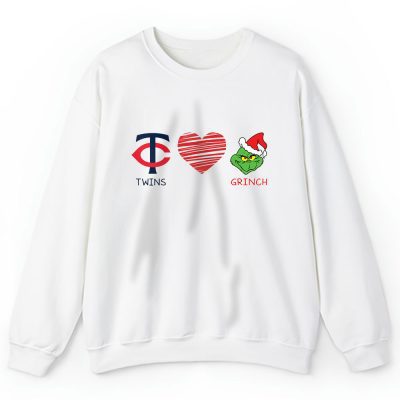 Minnesota Twins Merry Christmas MLB Gift For Fan Cute Grinch Unisex Sweatshirt TAH21814