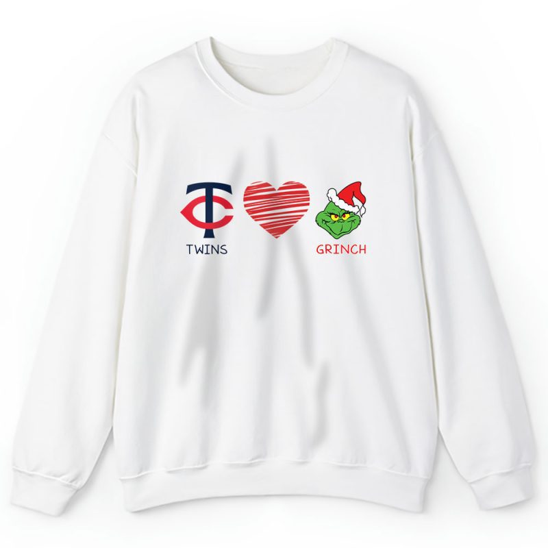 Minnesota Twins Merry Christmas MLB Gift For Fan Cute Grinch Unisex Sweatshirt TAH21814