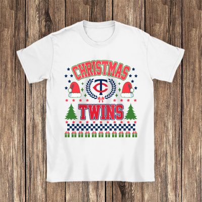 Minnesota Twins Merry Christmas MLB Gift For Fan Cute Santa Hohoho Unisex T-Shirt Cotton Tee TAT21815