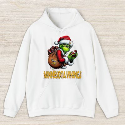 Minnesota Vikings Merry Christmas NFL Gift For Fan Cute Grinch Unisex Hoodie TAS20874