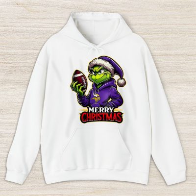 Minnesota Vikings Merry Christmas NFL Gift For Fan Cute Grinch Unisex Hoodie TAS20875