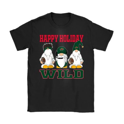 Minnesota Wild Merry Christmas NHL Gift For Fan Christmas Gnomes Unisex T-Shirt Cotton Tee TAT21474