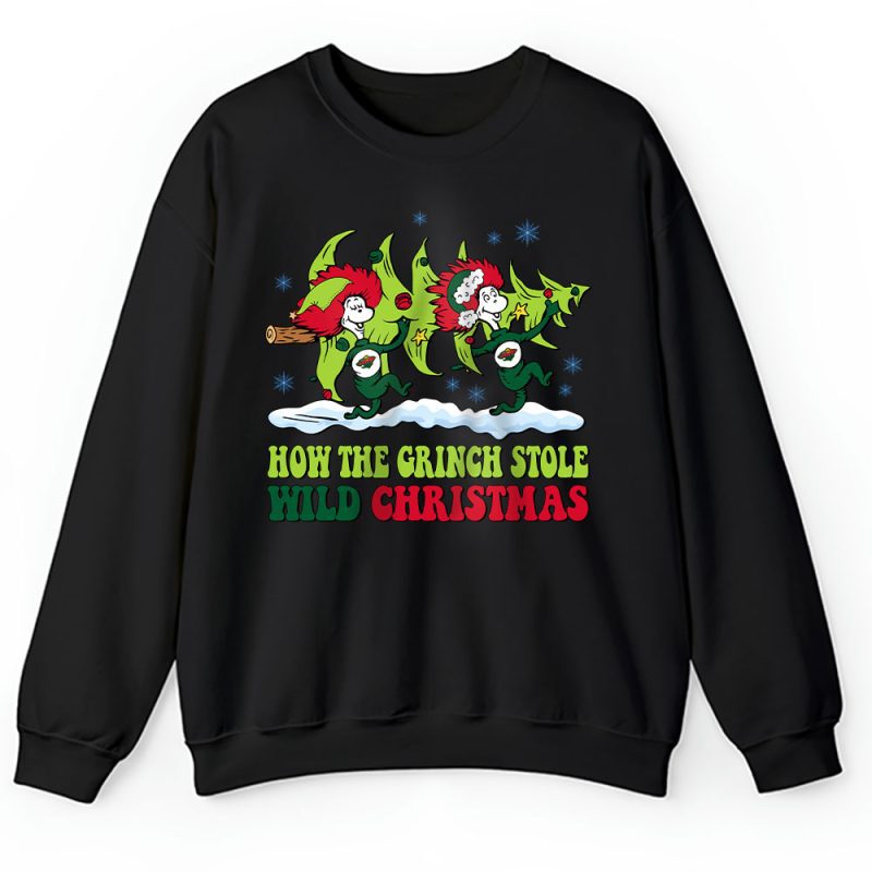 Minnesota Wild Merry Christmas NHL Gift For Fan Cute Grinch Unisex Sweatshirt TAH21816