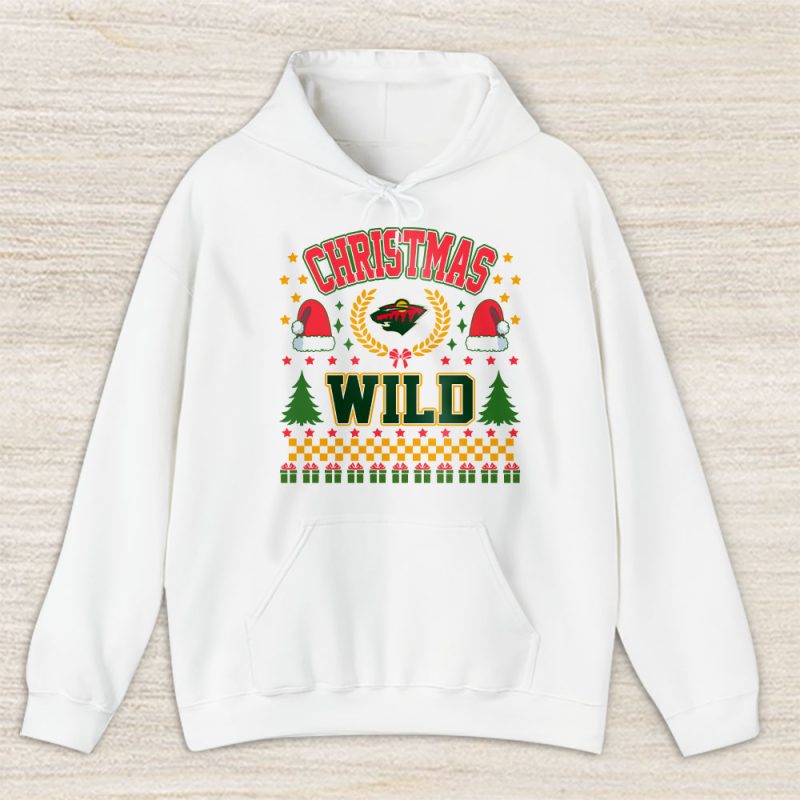 Minnesota Wild Merry Christmas NHL Gift For Fan Cute Santa Hohoho Unisex Hoodie TAS21819