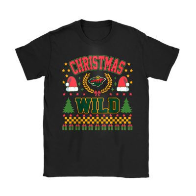 Minnesota Wild Merry Christmas NHL Gift For Fan Cute Santa Hohoho Unisex T-Shirt Cotton Tee TAT21819