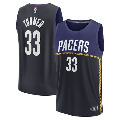 Myles Turner Indiana Pacers Fastbreak Jersey - City Edition - Blue