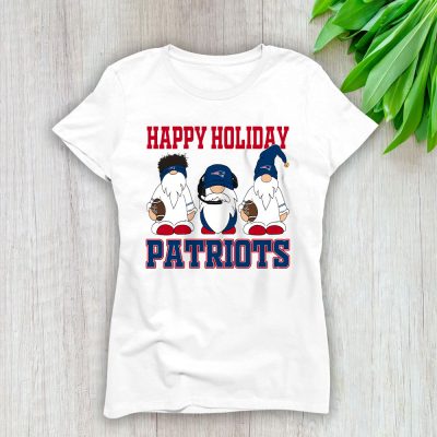 New England Patriots Merry Christmas NFL Gift For Fan Christmas Gnomes Lady T-Shirt Women Tee LTL20925