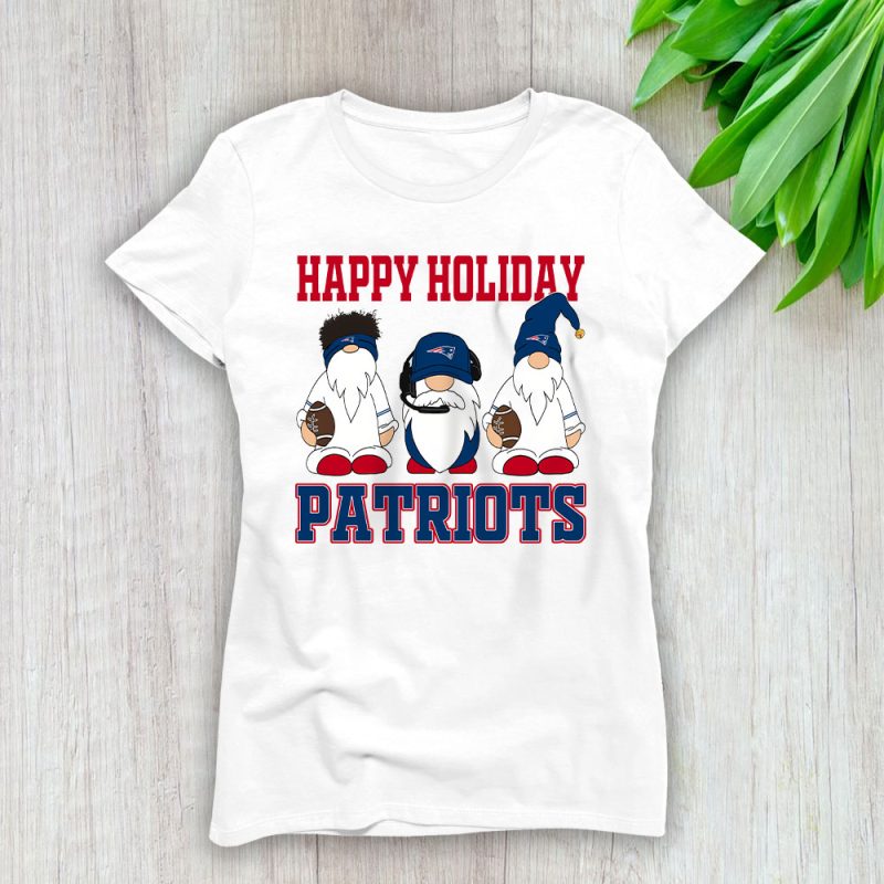 New England Patriots Merry Christmas NFL Gift For Fan Christmas Gnomes Lady T-Shirt Women Tee LTL20925