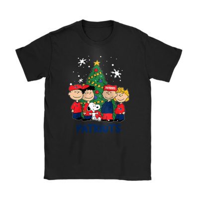 New England Patriots Merry Christmas NFL Gift For Fan Christmas Snoopy And Friends Unisex T-Shirt Cotton Tee TAT20926