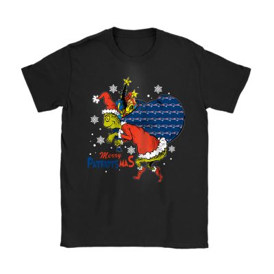 New England Patriots Merry Christmas NFL Gift For Fan Cute Grinch Unisex T-Shirt Cotton Tee TAT20930