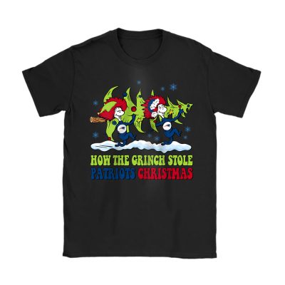 New England Patriots Merry Christmas NFL Gift For Fan Cute Grinch Unisex T-Shirt Cotton Tee TAT20931