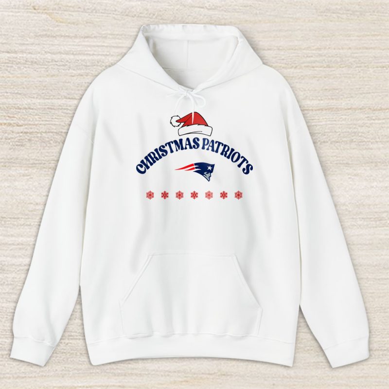 New England Patriots Merry Christmas NFL Gift For Fan Cute Santa Hohoho Unisex Hoodie TAS20935