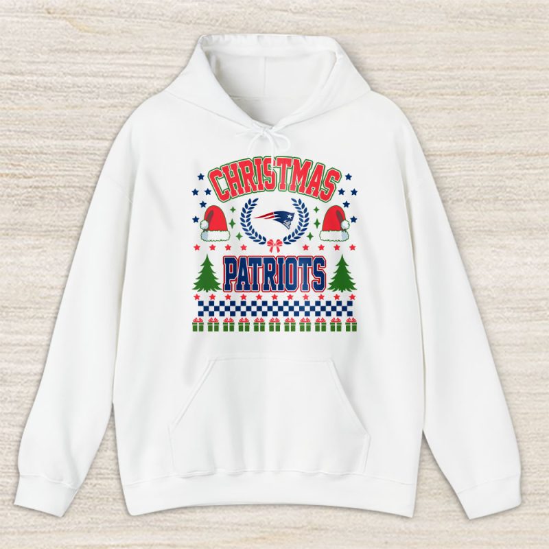 New England Patriots Merry Christmas NFL Gift For Fan Cute Santa Hohoho Unisex Hoodie TAS20936