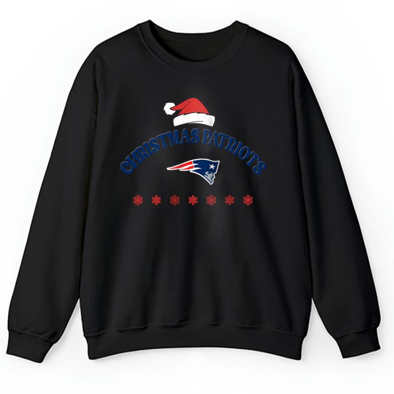 New England Patriots Merry Christmas NFL Gift For Fan Cute Santa Hohoho Unisex Sweatshirt TAH20935