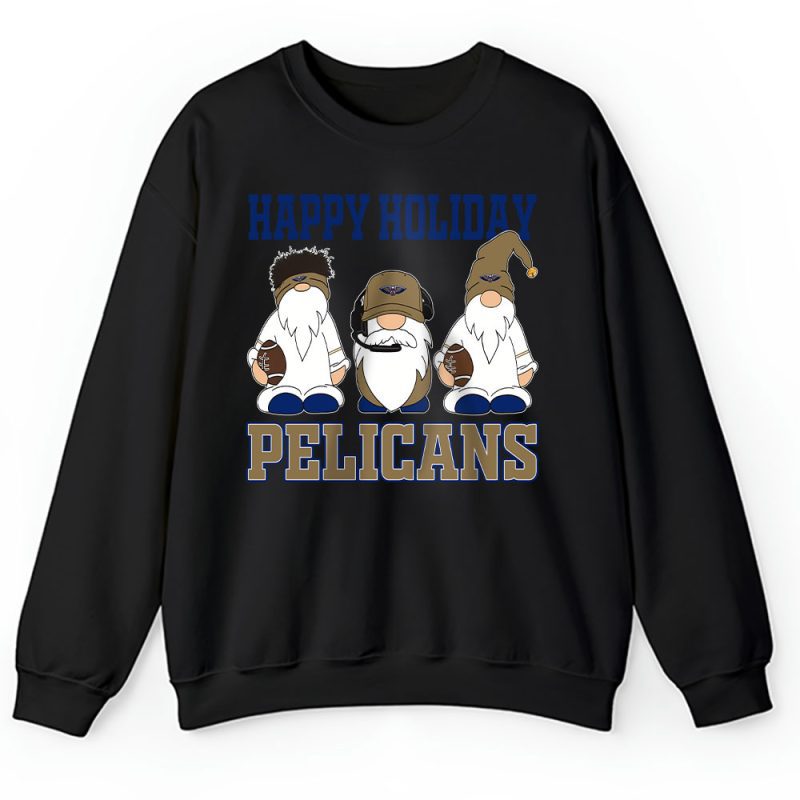 New Orleans Pelicans Merry Christmas NBA Gift For Fan Christmas Gnomes Unisex Sweatshirt TAH21481