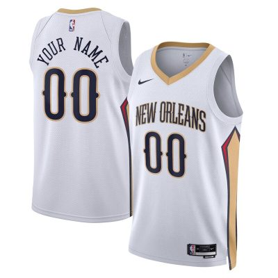 New Orleans Pelicans Swingman Custom Jersey White - Association Edition