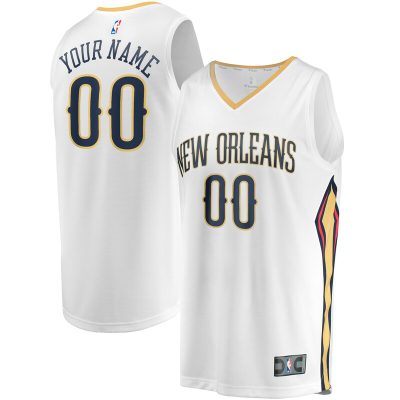 New Orleans Pelicans Youth Fast Break Replica Custom Jersey - Association Edition - White