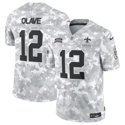 New Orleans Saints #12 Chris Olave Arctic Camo 2024 F.U.S.E. Salute to Service Limited Football Stitched Jersey