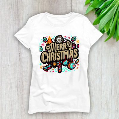 New Orleans Saints Merry Christmas NFL Gift For Fan Christmas Funny Lady T-Shirt Women Tee LTL20955