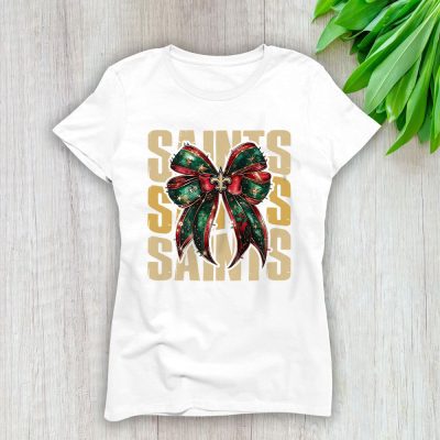 New Orleans Saints Merry Christmas NFL Gift For Fan Christmas Funny Lady T-Shirt Women Tee LTL20957