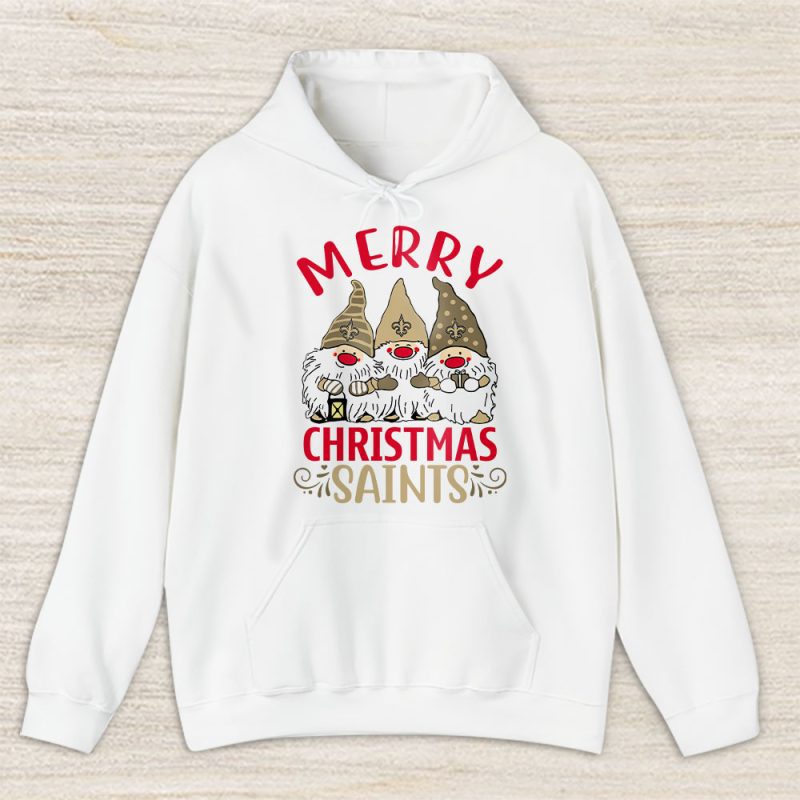 New Orleans Saints Merry Christmas NFL Gift For Fan Christmas Gnomes Unisex Hoodie TAS20954