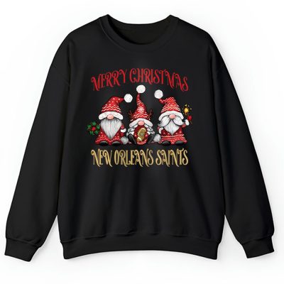 New Orleans Saints Merry Christmas NFL Gift For Fan Christmas Gnomes Unisex Sweatshirt TAH20953