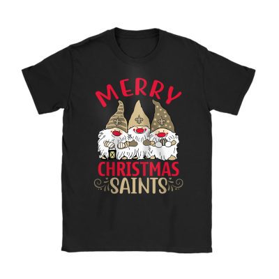 New Orleans Saints Merry Christmas NFL Gift For Fan Christmas Gnomes Unisex T-Shirt Cotton Tee TAT20954