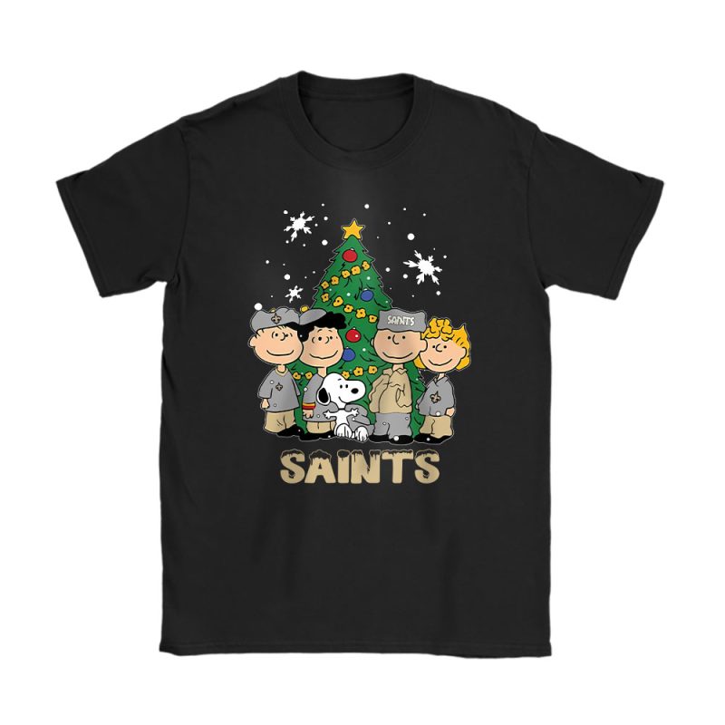 New Orleans Saints Merry Christmas NFL Gift For Fan Christmas Snoopy And Friends Unisex T-Shirt Cotton Tee TAT20961